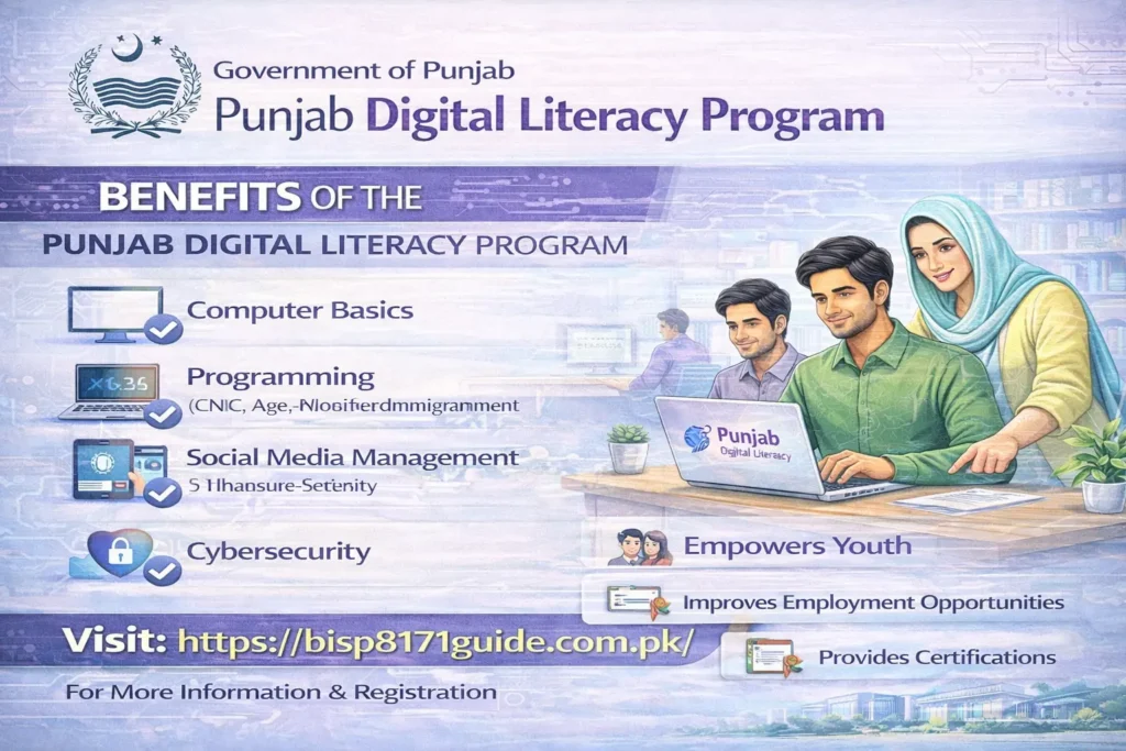 Punjab Digital Literacy Program: Empowering Students and Youth with Tech Skills Punjab Digital Literacy Program