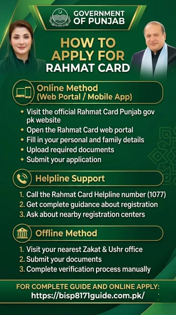 Rahmat Card Registration online